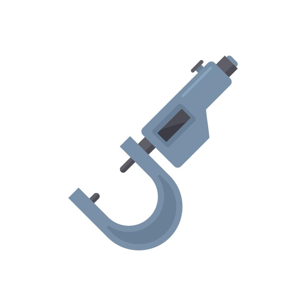 Micrometer dimensions icon flat vector. Precision vernier vector