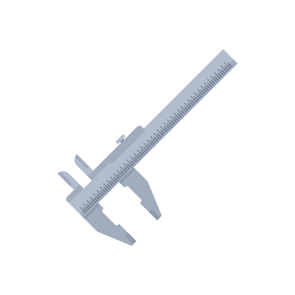 Caliper icon flat vector. Vernier calliper vector