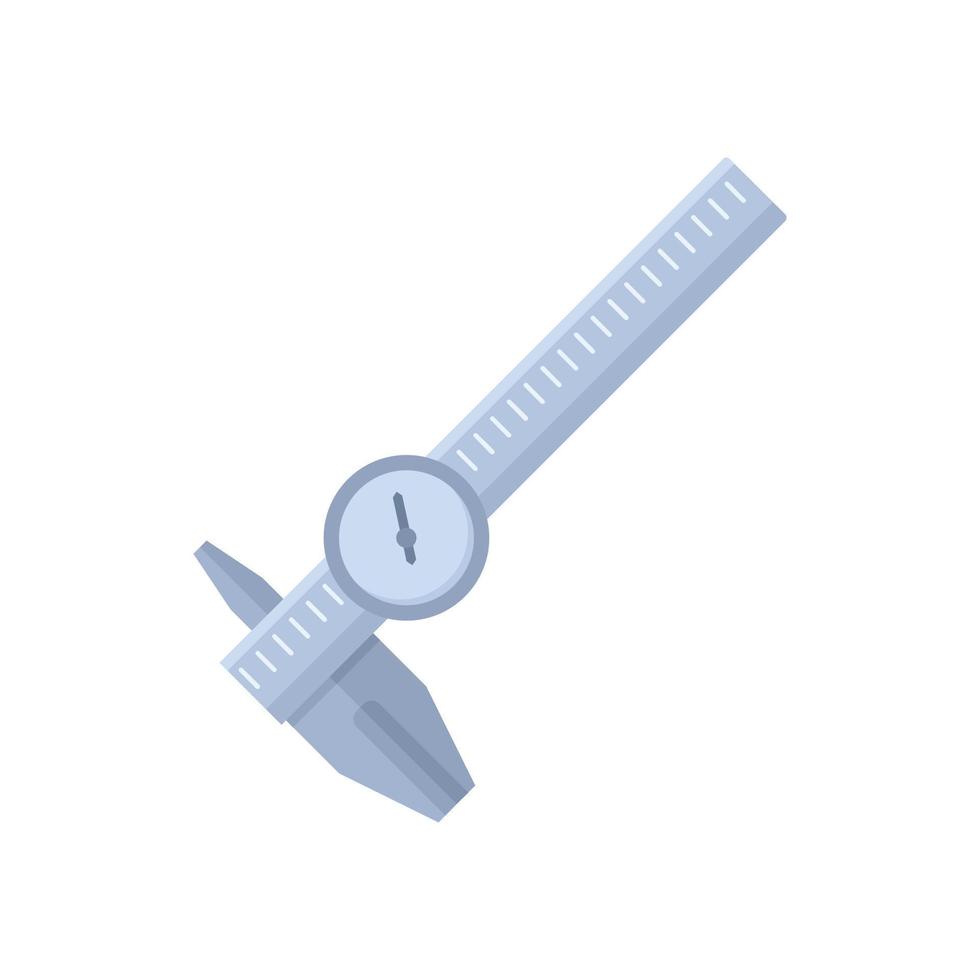 Caliper height icon flat vector. Gauge calliper vector