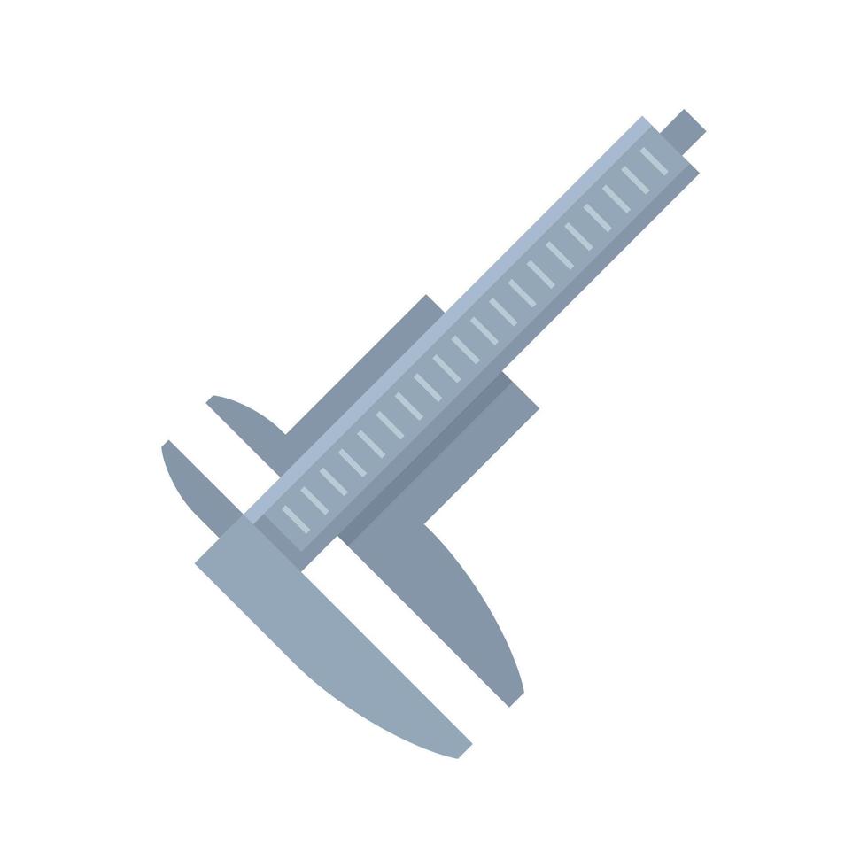 Precision caliper icon flat vector. Calliper vernier vector