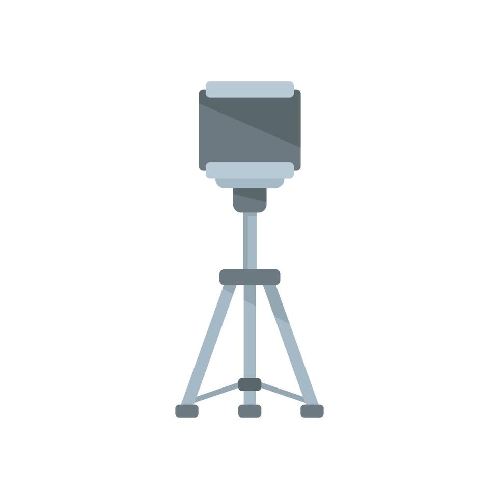 Smartphone tripod icon flat vector. Mobile camera stand vector