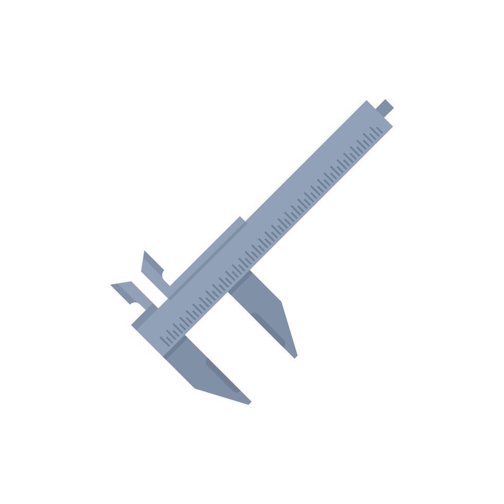 Vernier caliper icon flat vector. Dial calliper vector