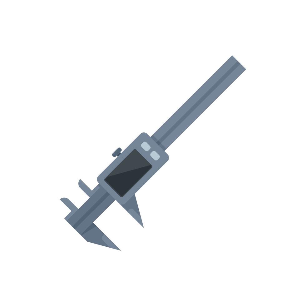 Digital caliper icon flat vector. Calliper vernier vector