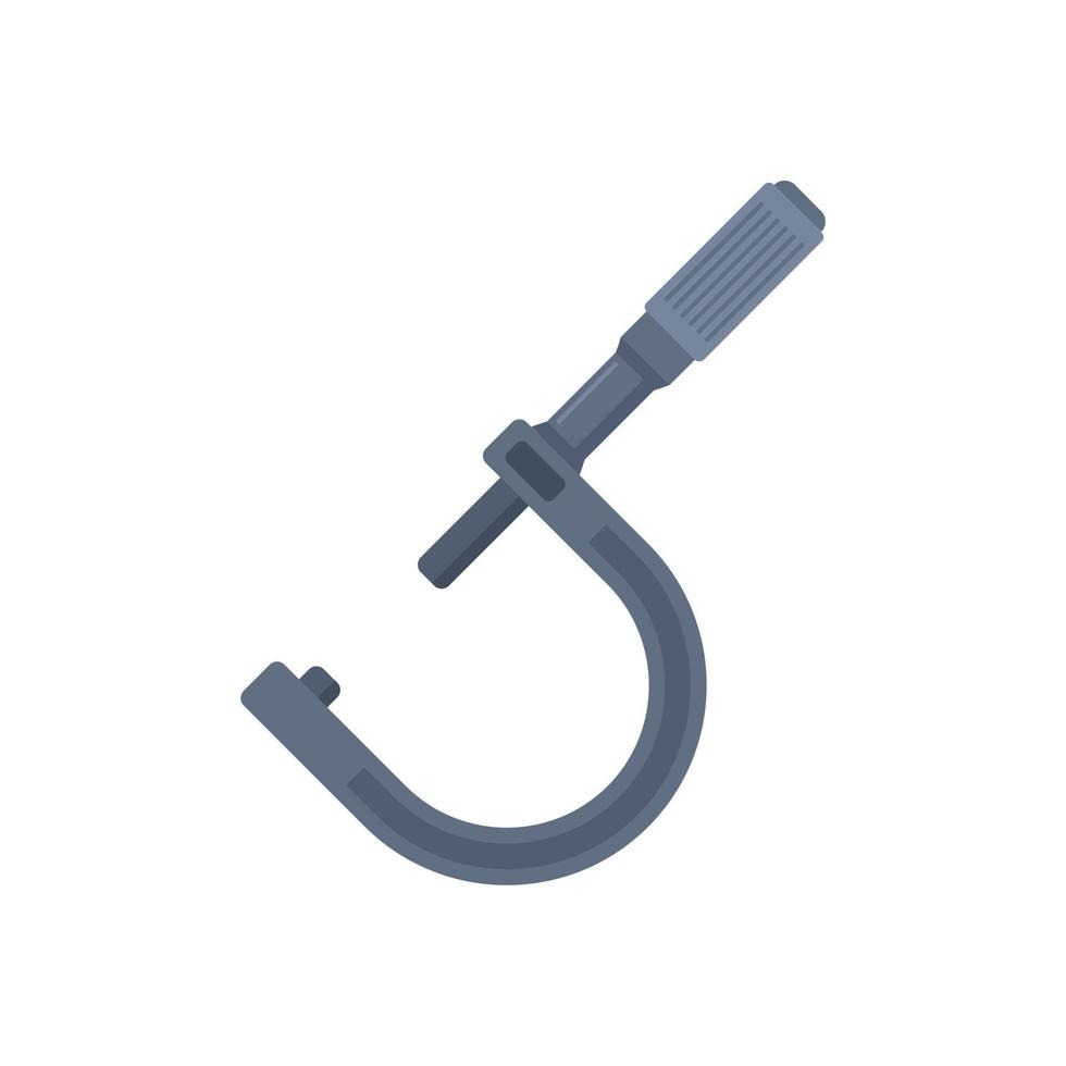 Vernier micrometer icon flat vector. Precision caliper vector