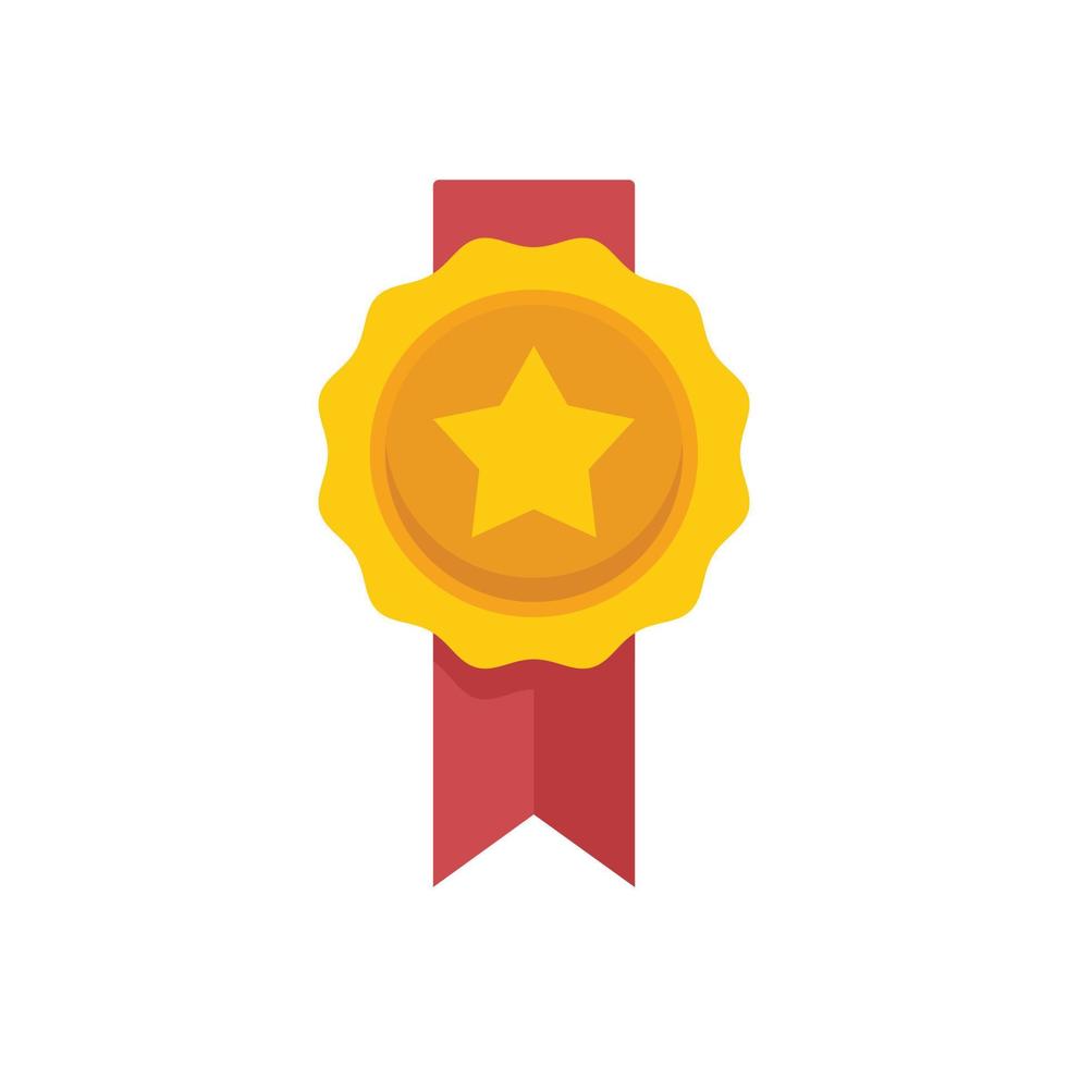 Quality emblem icon flat vector. Badge label vector