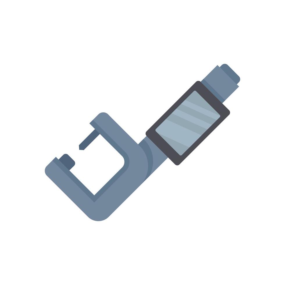 Digital micrometer icon flat vector. Vernier caliper vector