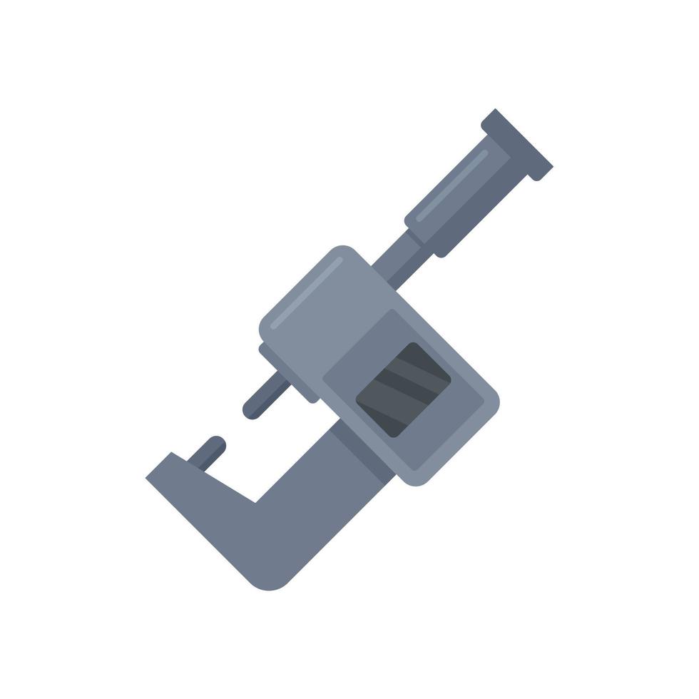 Micrometer design icon flat vector. Gauge caliper vector