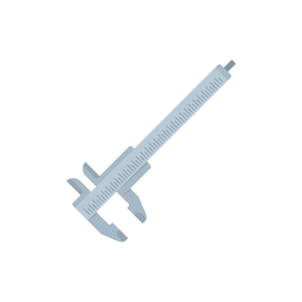 Micrometer icon flat vector. Dial caliper vector