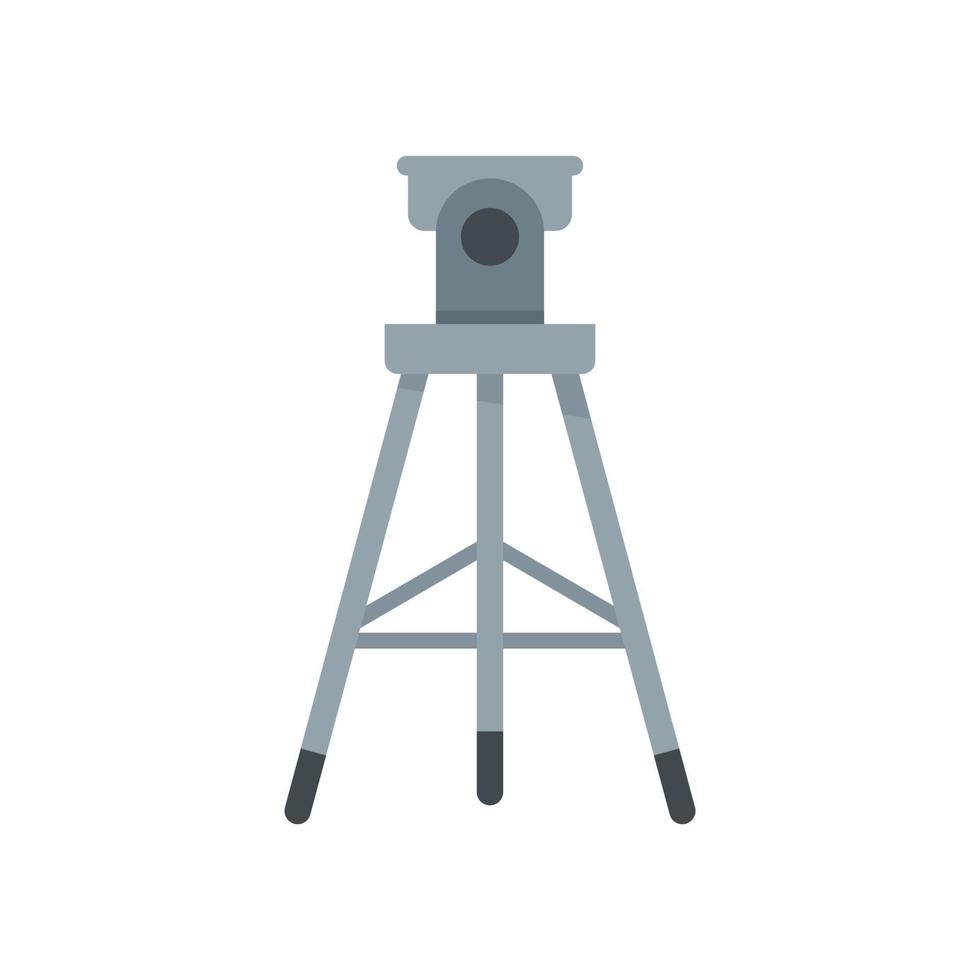 Video tripod icon flat vector. Photo camera stand vector