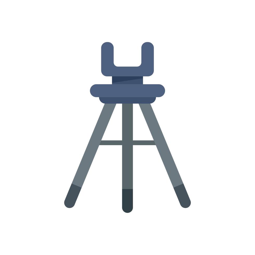 Plastic tripod icon flat vector. Recording photo stand vector