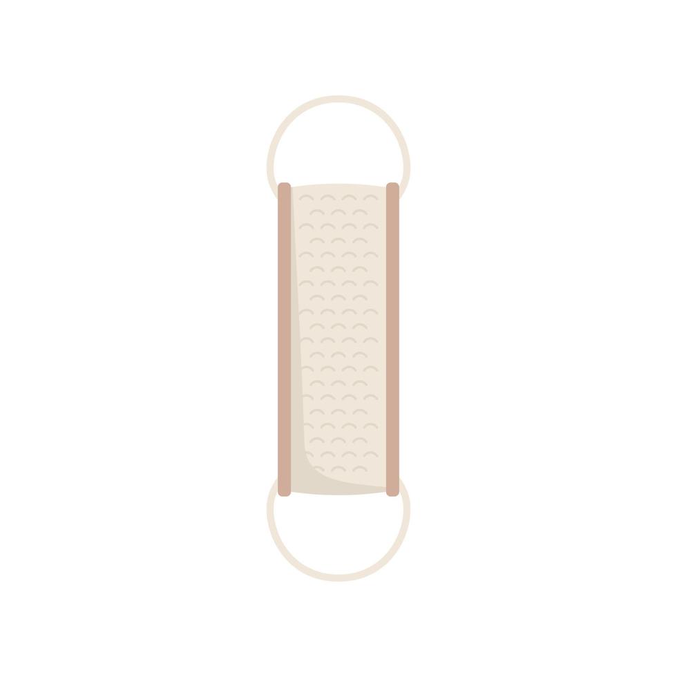 Woman washcloth icon flat vector. Hand fabric cloth vector
