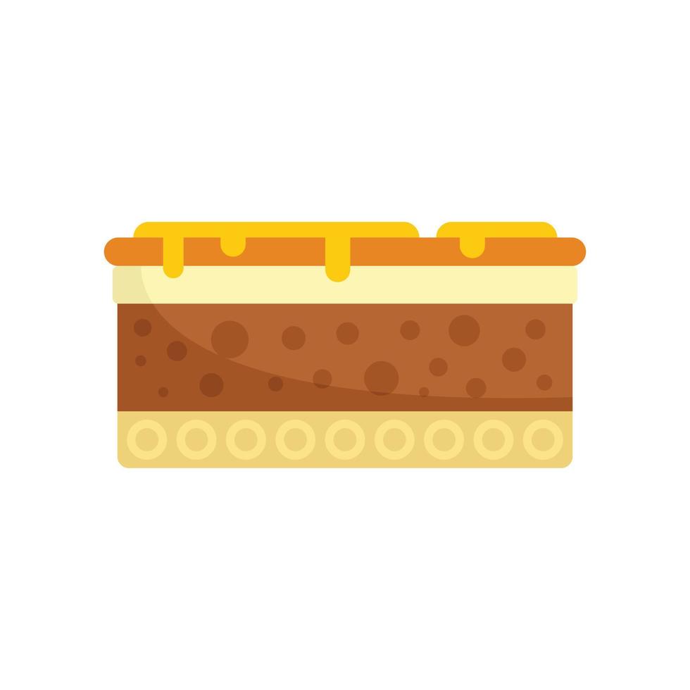 icono de moussaka de comida griega, tipo plano vector