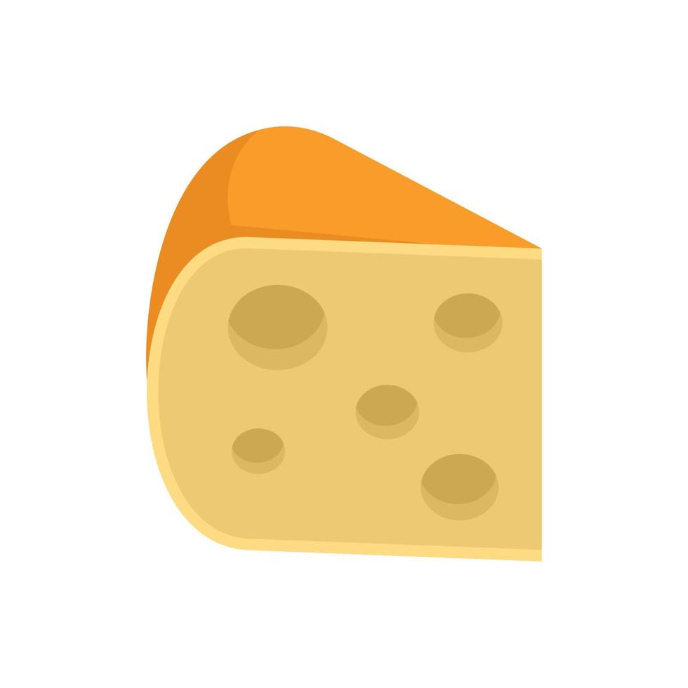 Cheese fresh icon, flat style vector