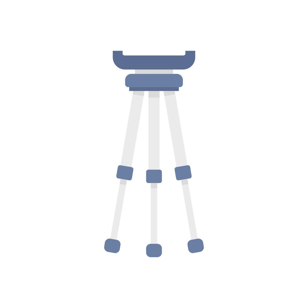 Phone tripod icon flat vector. Mobile camera stand vector