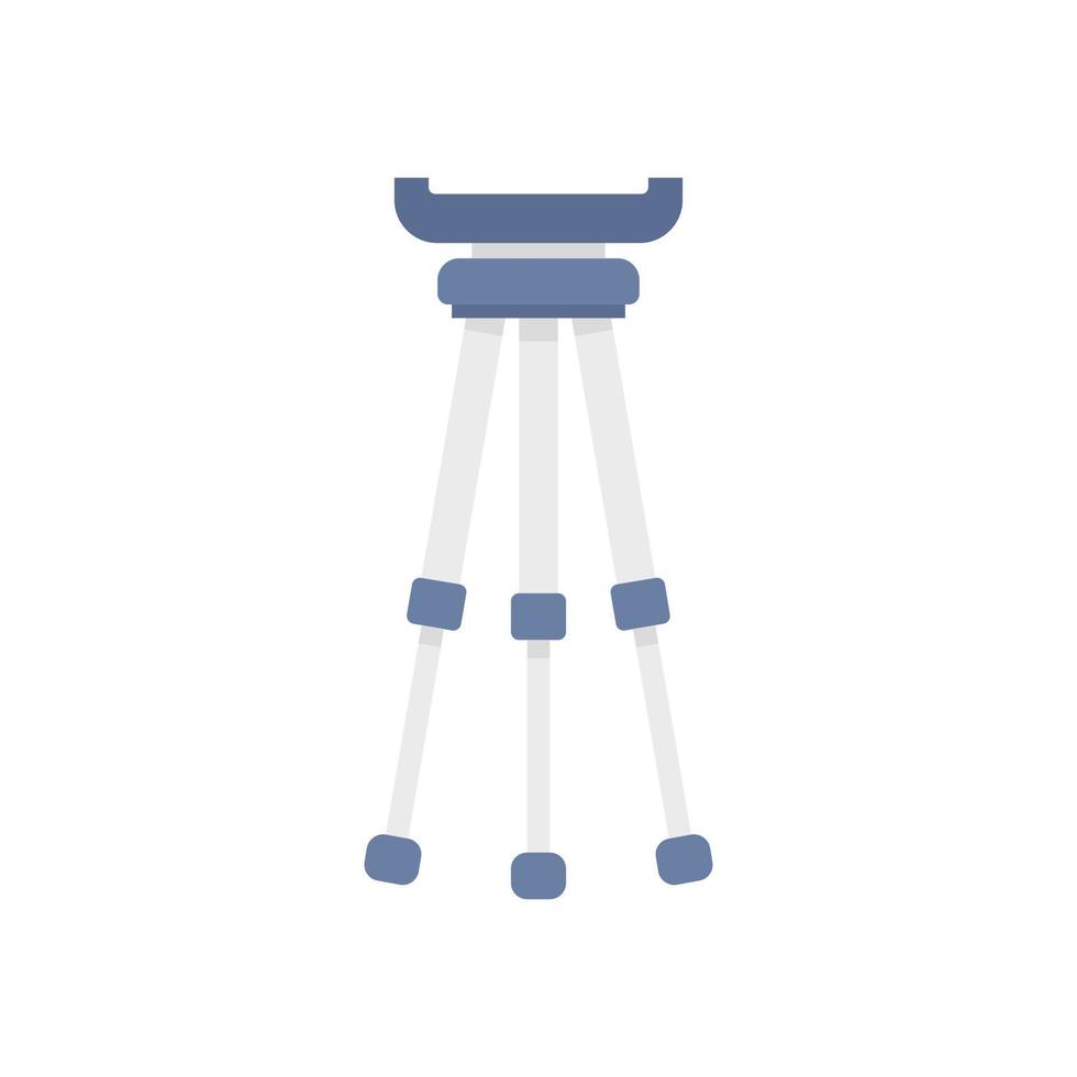 Phone tripod icon flat vector. Mobile camera stand vector