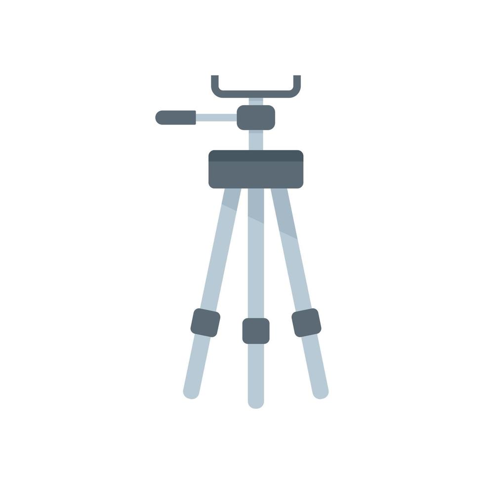 Handle tripod icon flat vector. Mobile phone stand vector