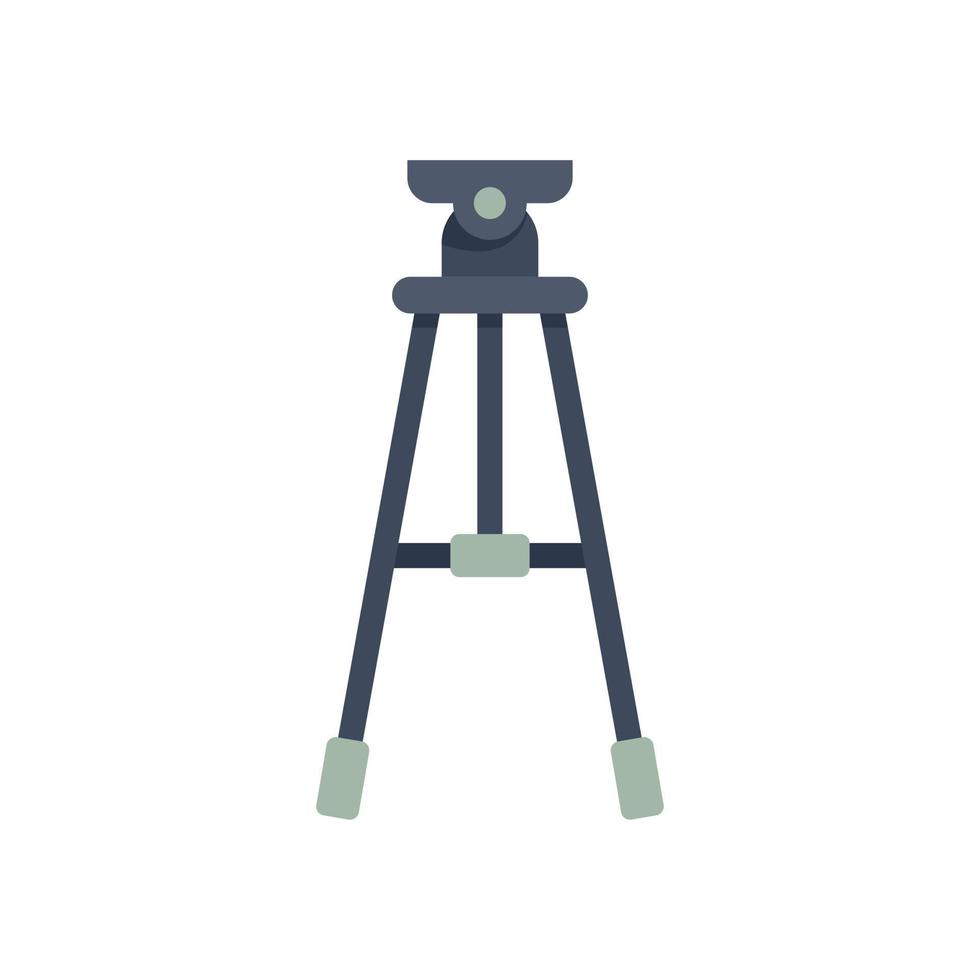 Studio tripod icon flat vector. Video camera stand vector