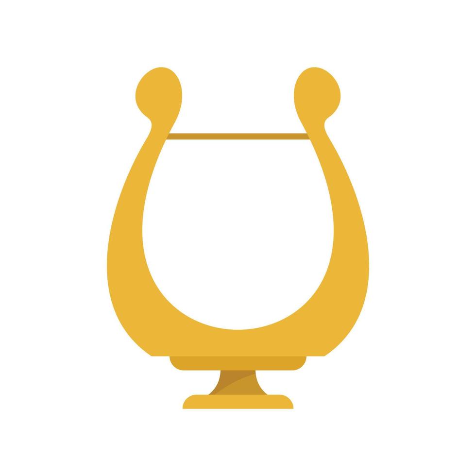 Harp lyre icon, flat style vector