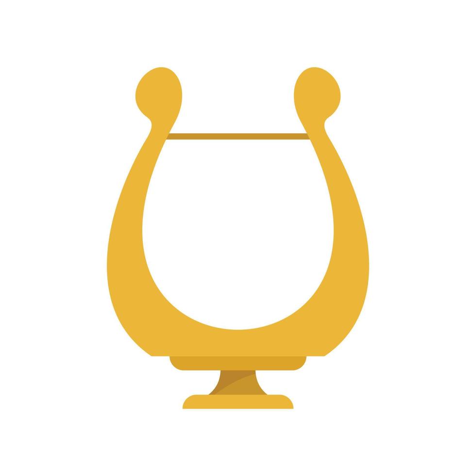 Harp lyre icon, flat style vector