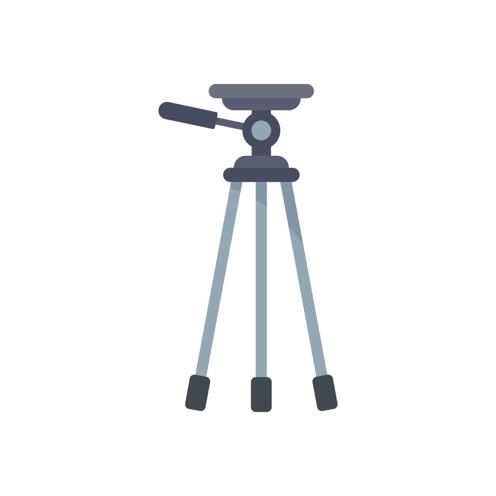 Mobile tripod icon flat vector. Camera video phone stand vector
