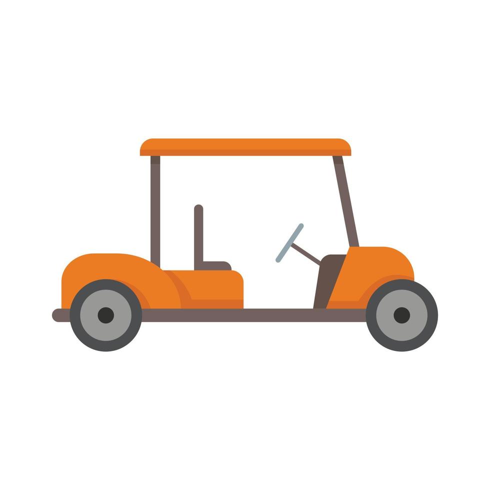 icono de equipo de carrito de golf, estilo plano vector