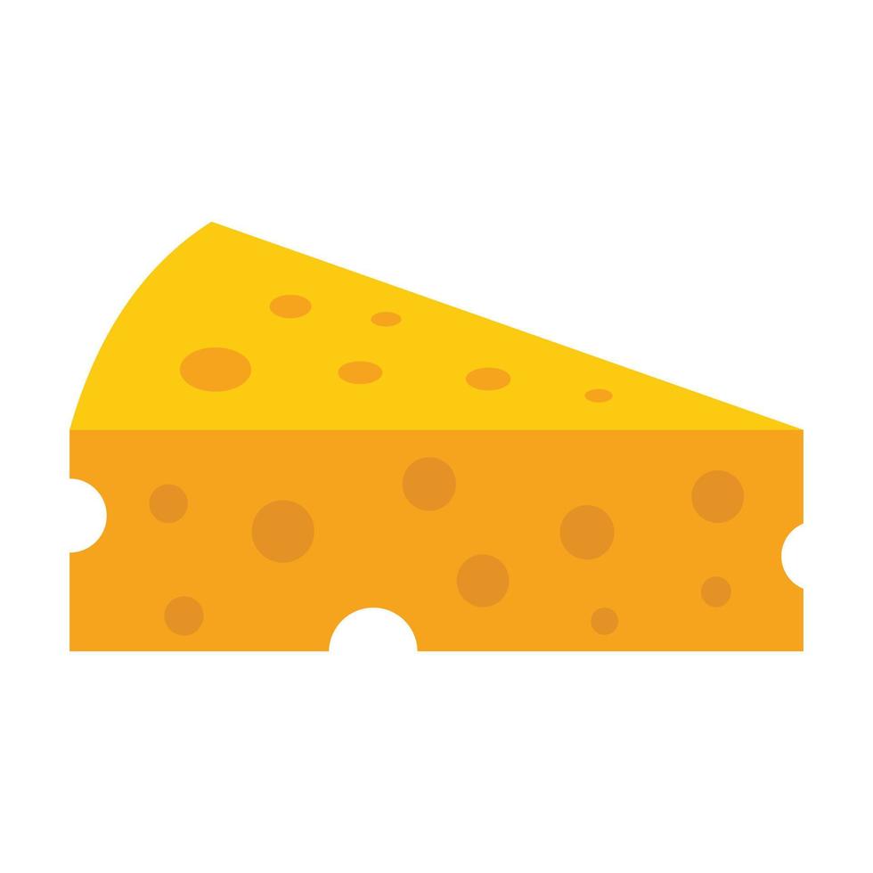 icono de queso lácteo, tipo plano vector