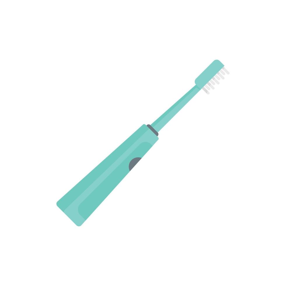 Electric toothbrush cleaning icon, flat style vector