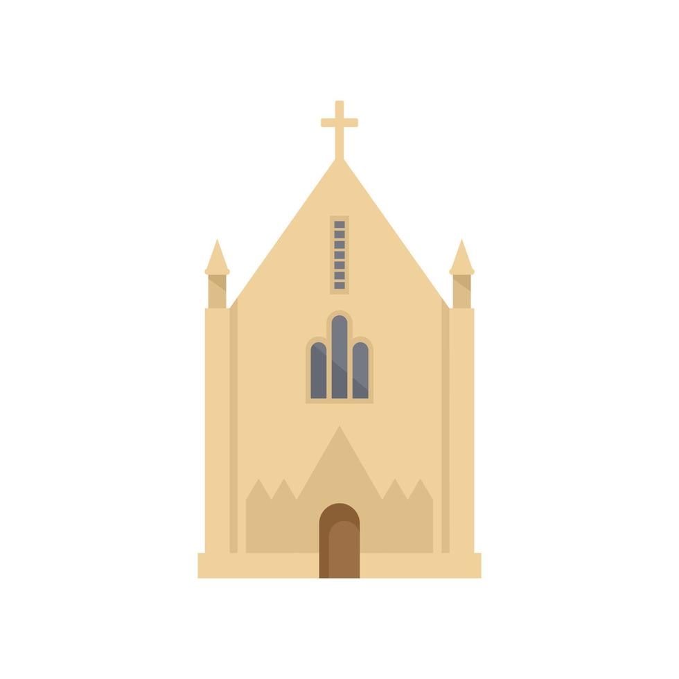 icono de la iglesia irlandesa vector plano. cruzar la iglesia de irlanda