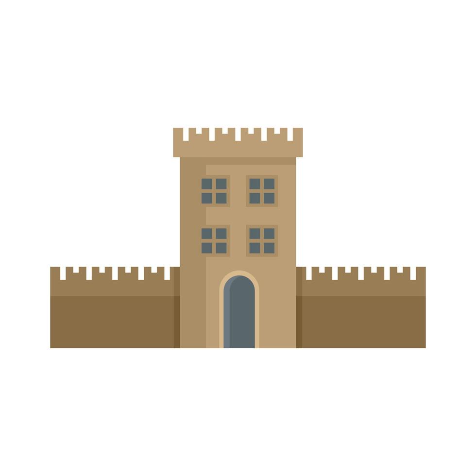 Ireland fort icon flat vector. Castle culture vector