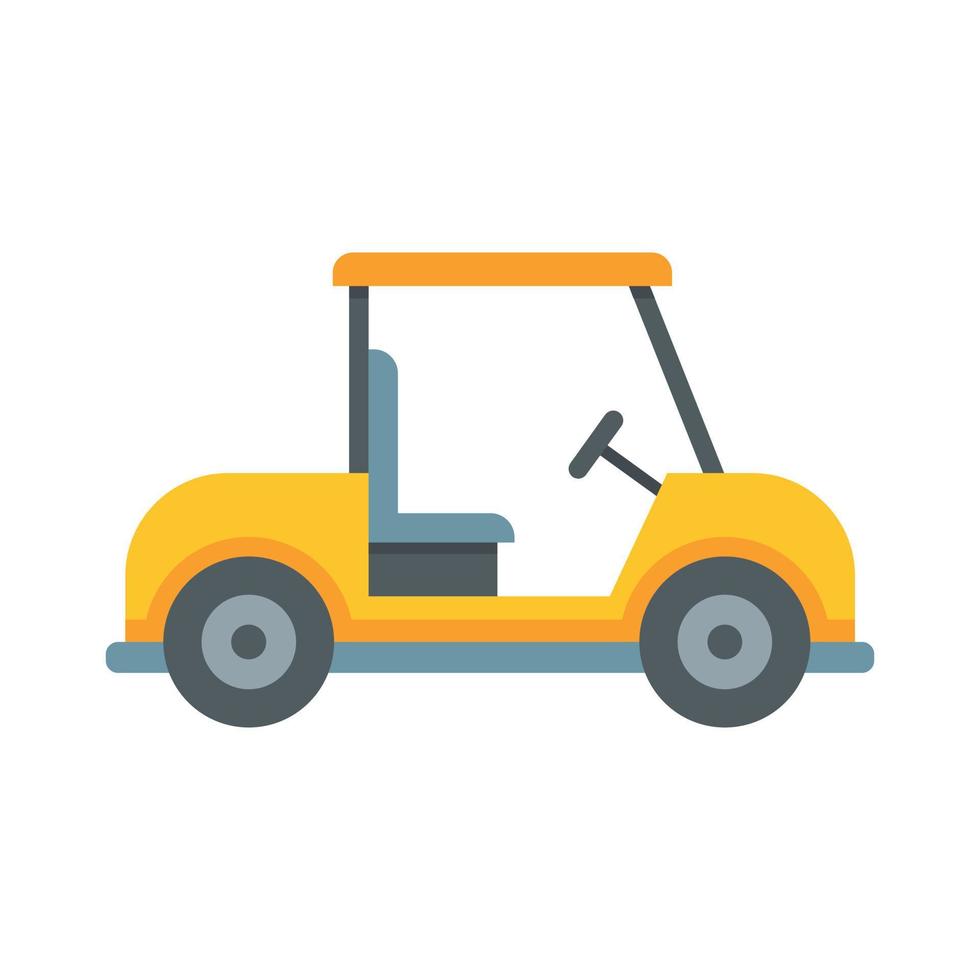 Golf cart icon, flat style vector