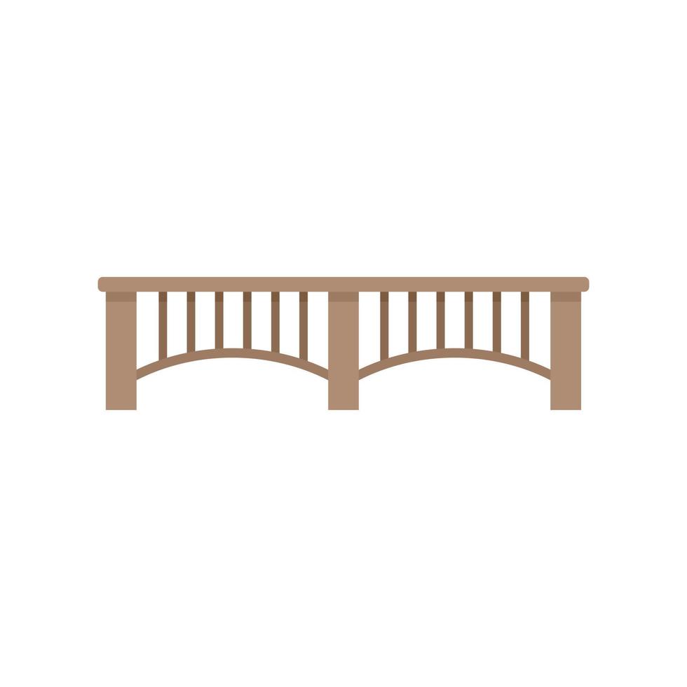 Wood bridge icon flat vector. Rope wooden bridge 17337815 Vector Art at