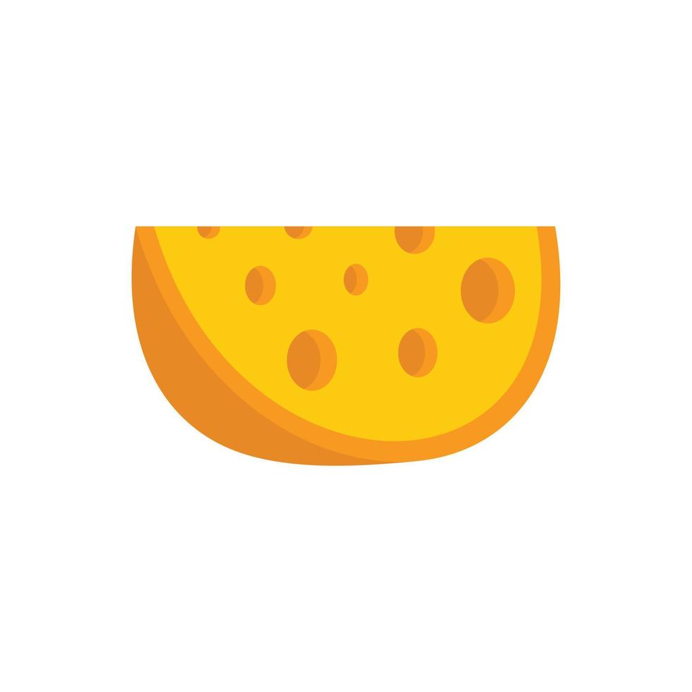 Cheese french icon, flat style vector