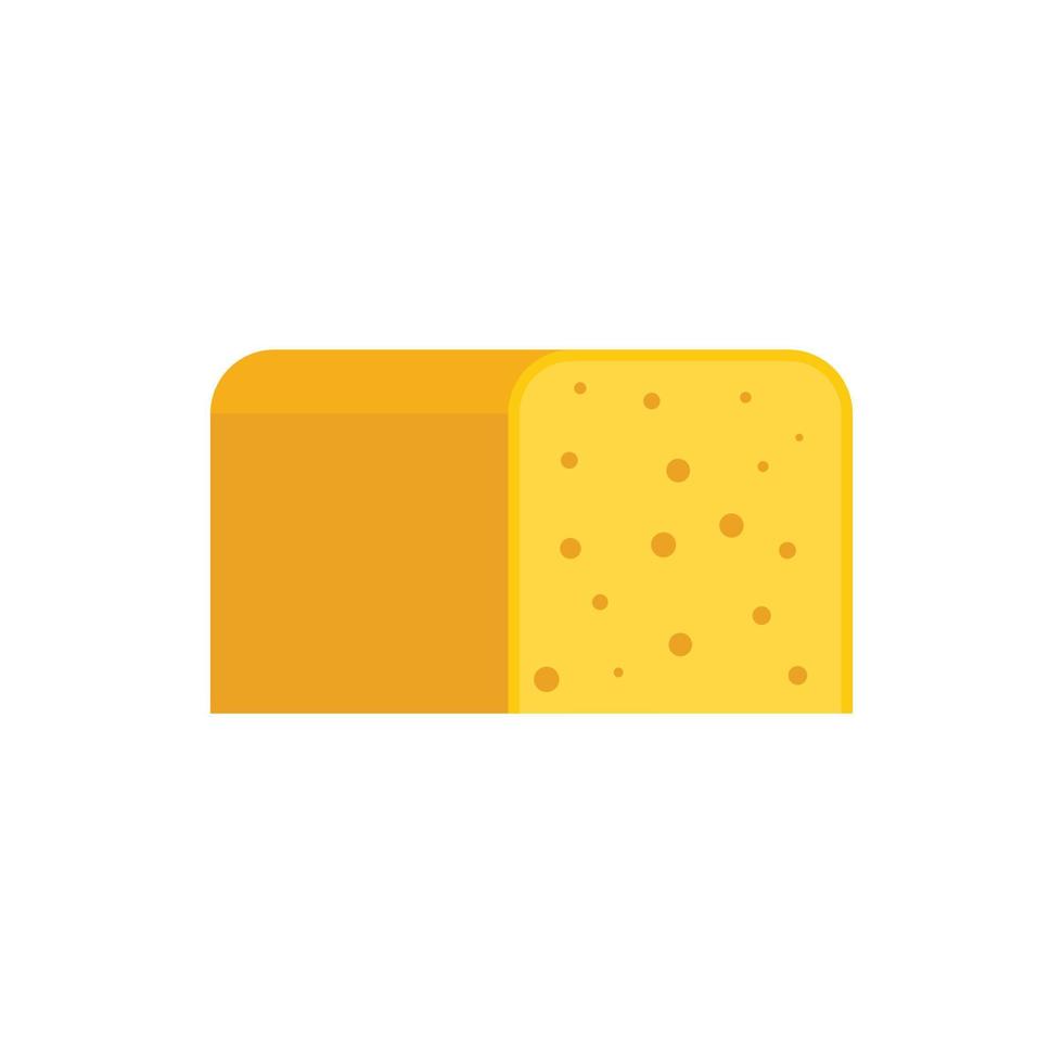 vector plano de icono de queso irlandés. queso de vaca de ternera