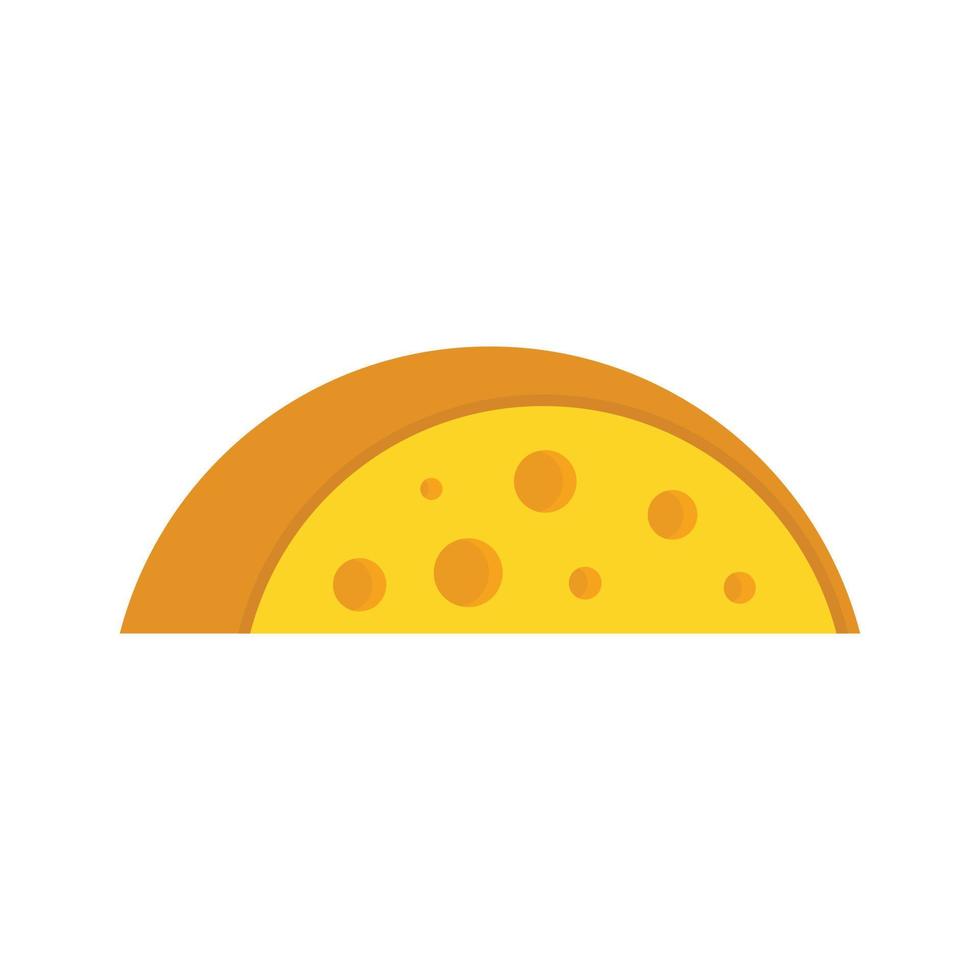 Cheese swiss icon, flat style vector