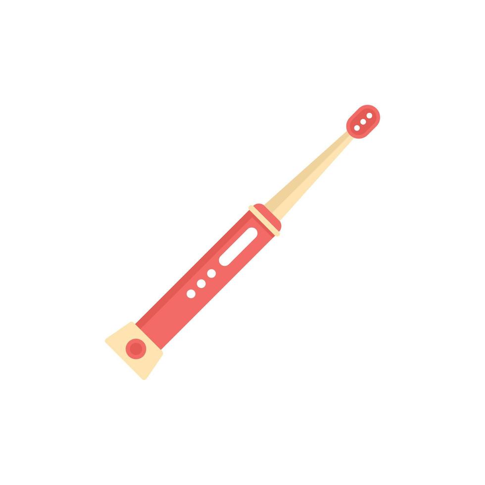 Electric toothbrush anatomy icon, flat style vector