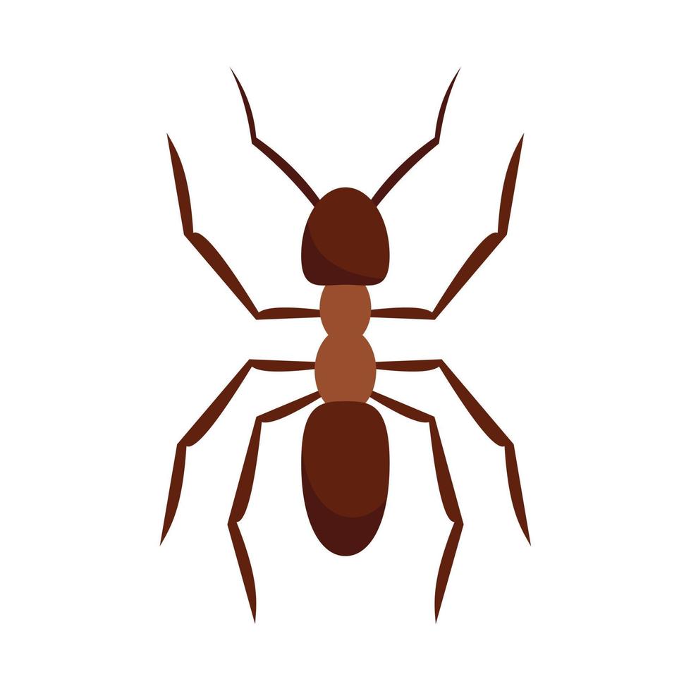 Pest ant icon, flat style vector