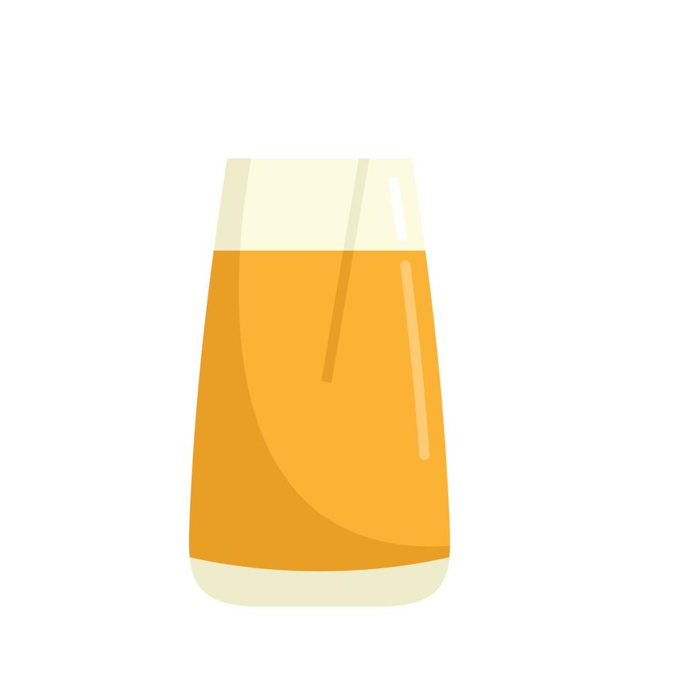 Pineapple fresh juice icon, flat style vector