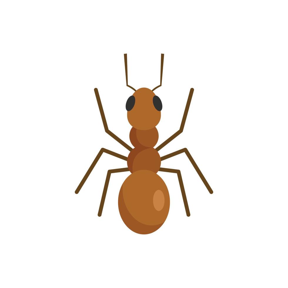 Cute ant icon, flat style vector