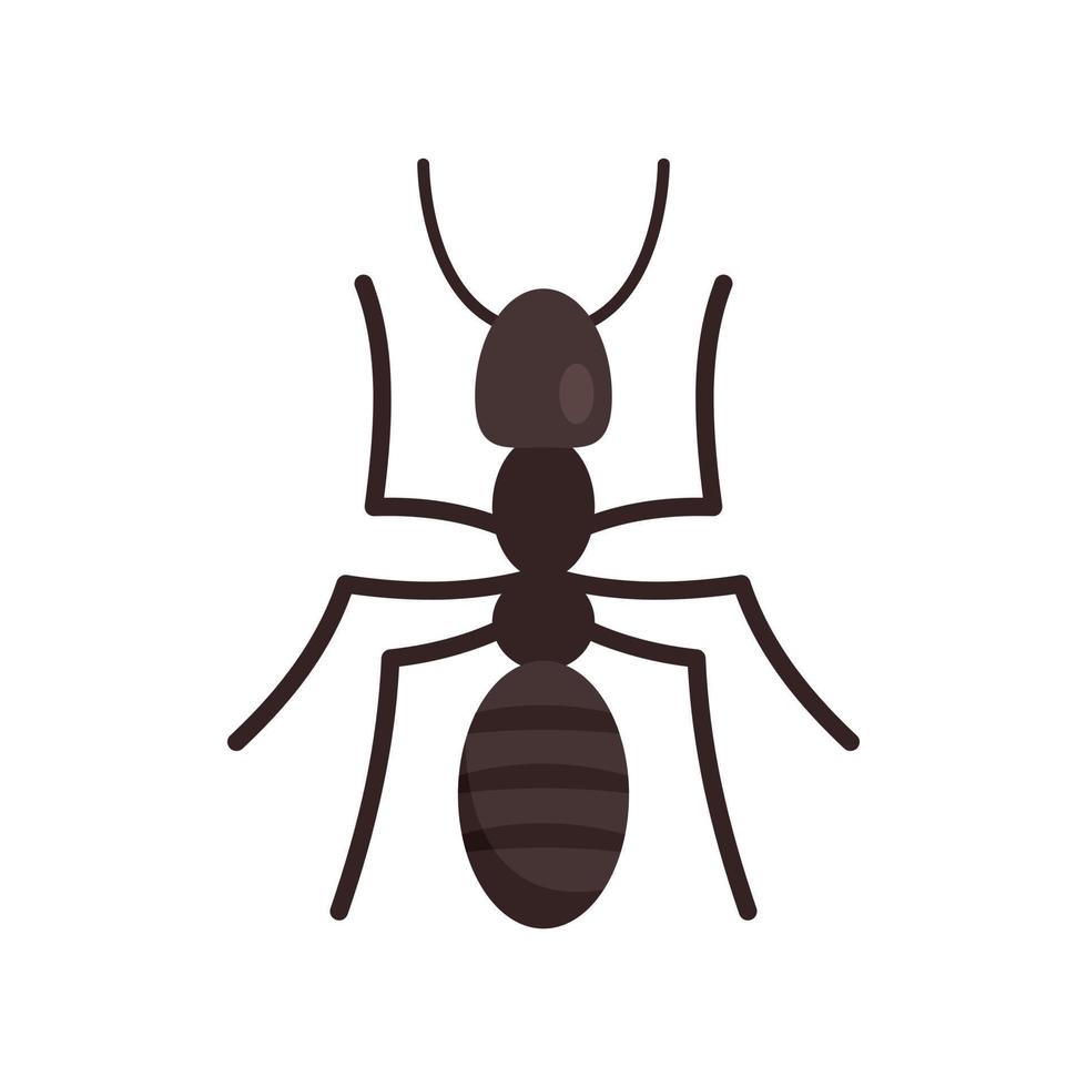 icono de hormiga soldado, estilo plano vector