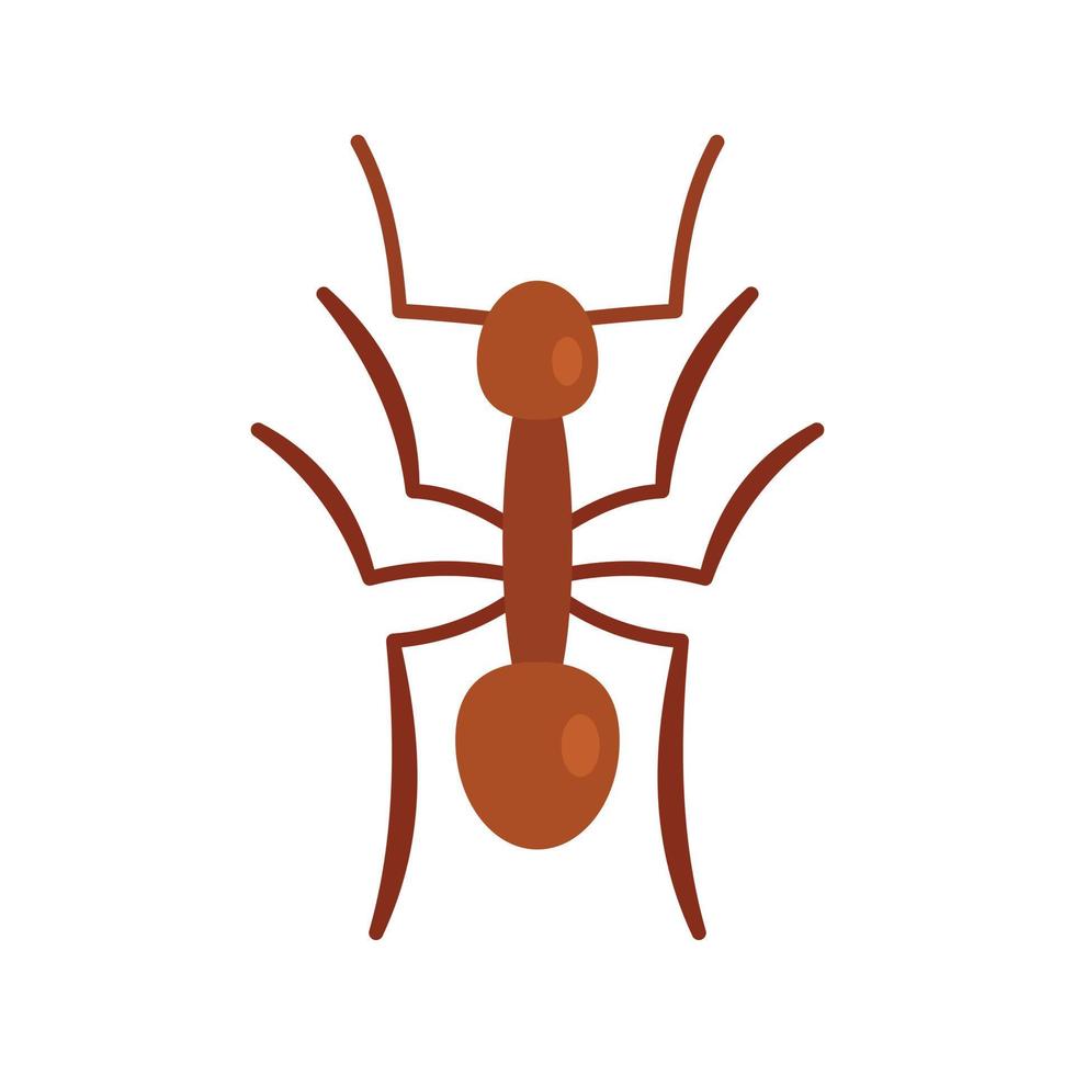 icono de hormiga pequeña, tipo plano vector