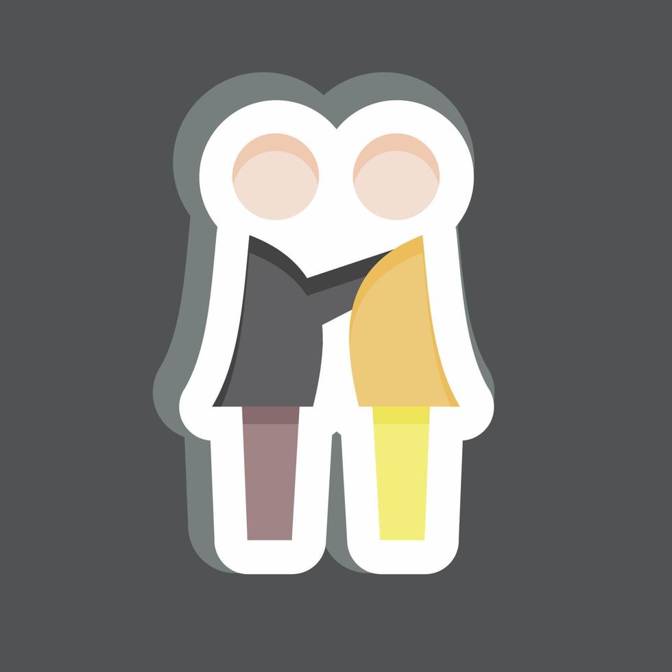 Sticker Feeling Compassion. related to Psychological symbol. simple illustration. emotions, empathy, assistance vector
