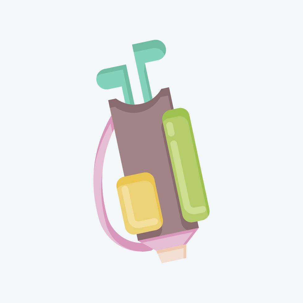 Icon Golf Bag. related to Sports Equipment symbol. flat style. simple design editable. simple illustration vector