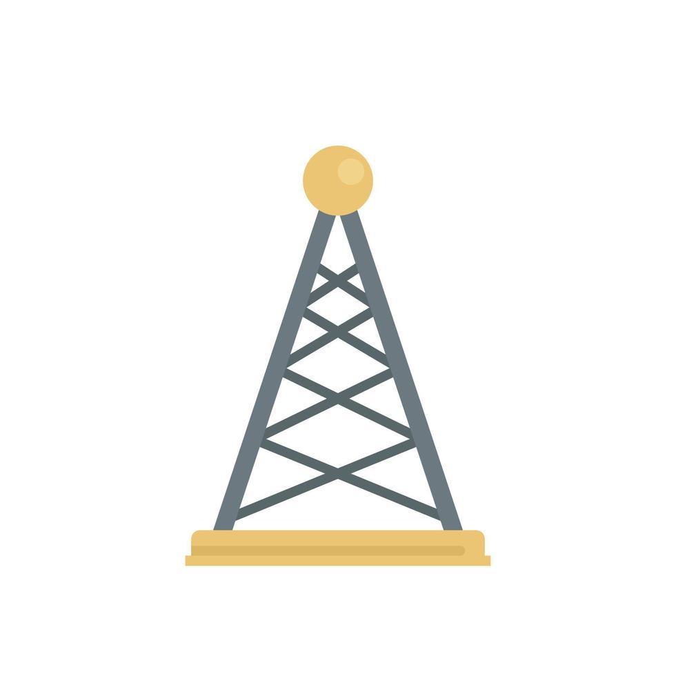 Podcast tower icon, flat style vector