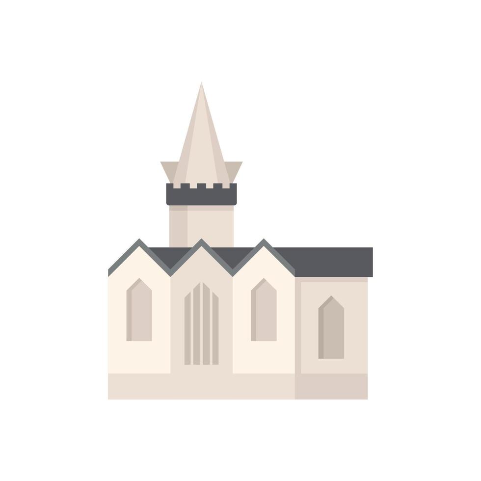 Catholic church icon flat vector. Building wedding vector
