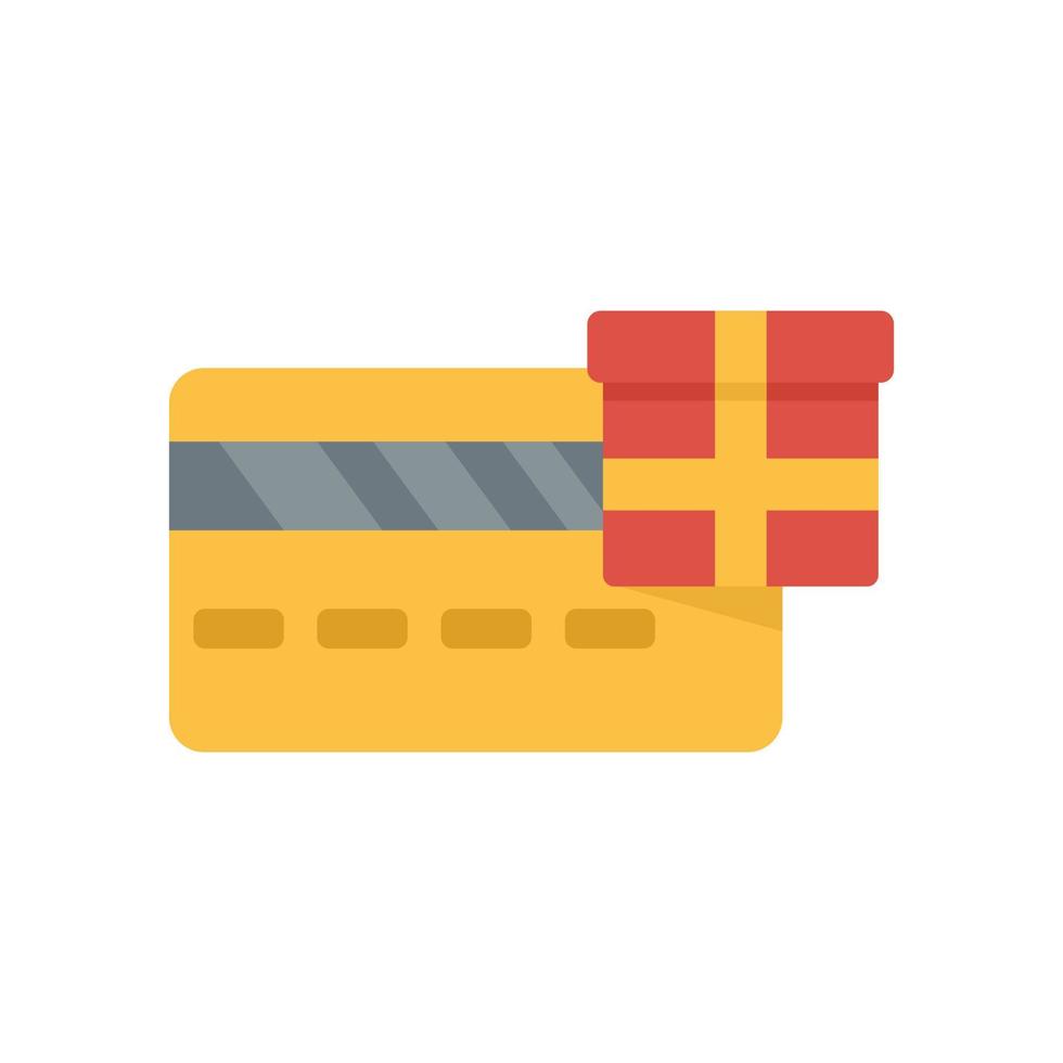 Bonus credit card icon, flat style vector