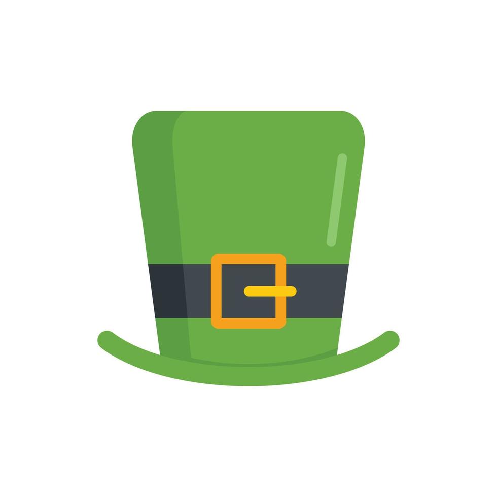Leprechaun hat icon flat vector. Irish patrick day vector