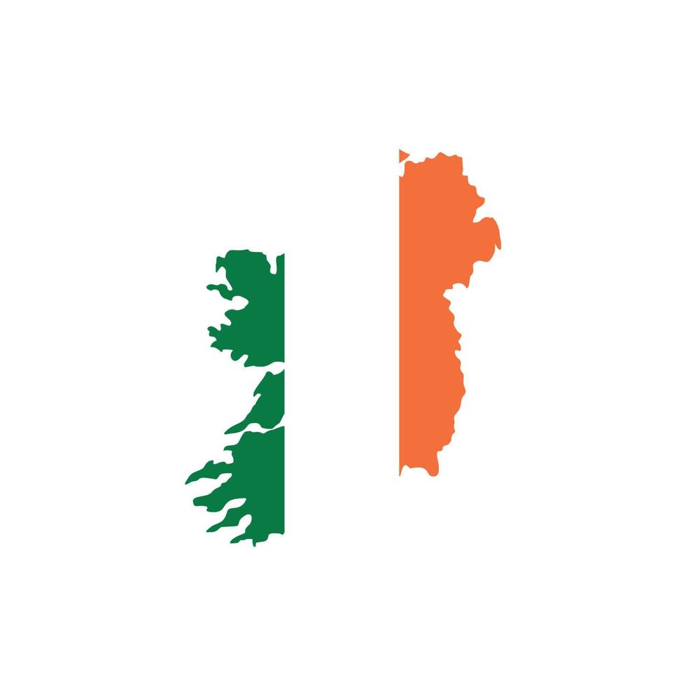 Ireland map icon flat vector. Northern island vector