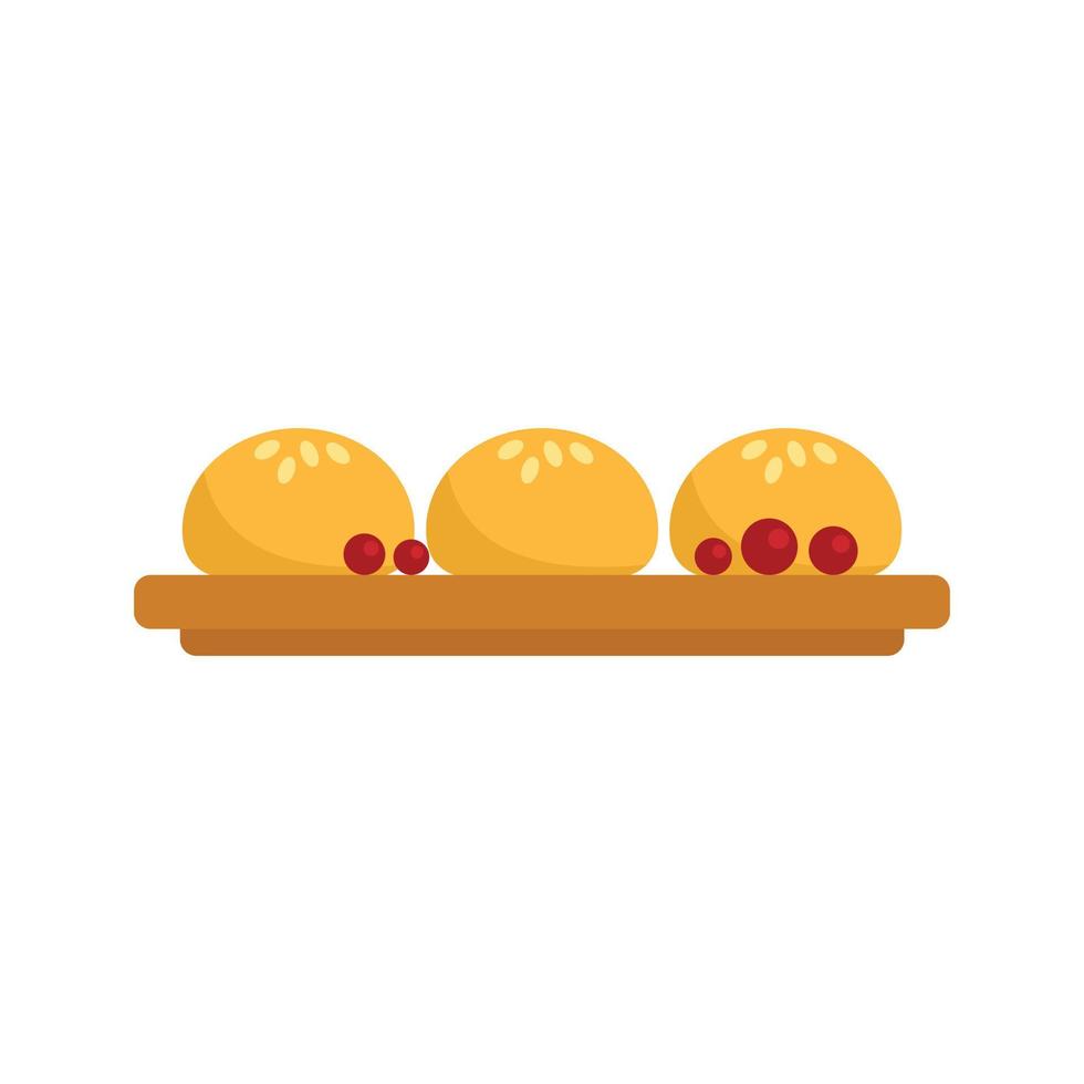 Loukoumades icon, flat style vector