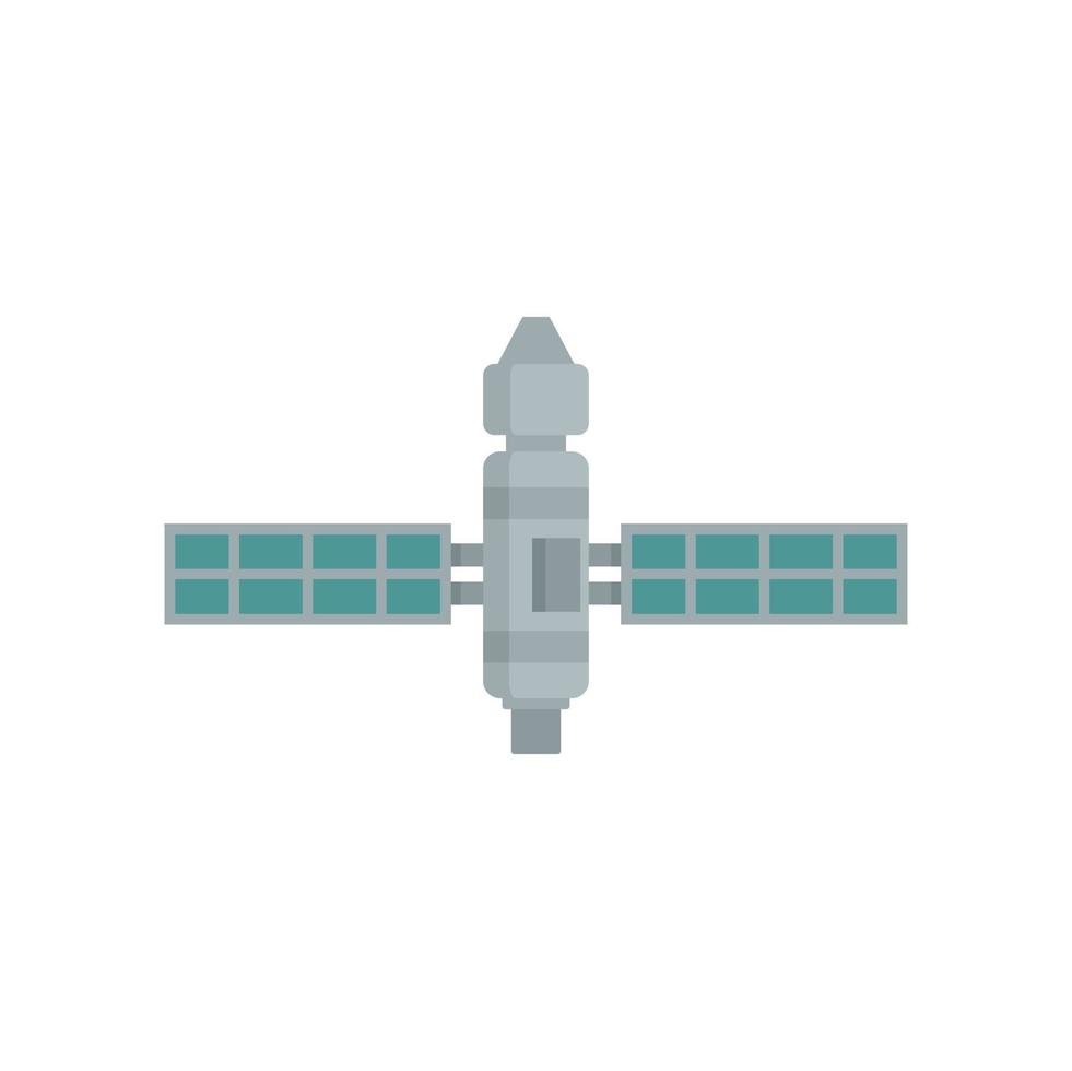 vector plano del icono de la estación espacial solar. estación internacional de astronautas