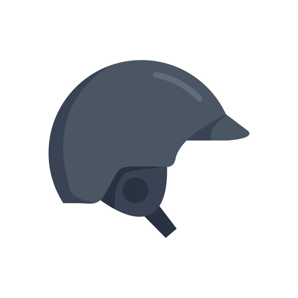 icono de casco de lanzamiento, estilo plano vector